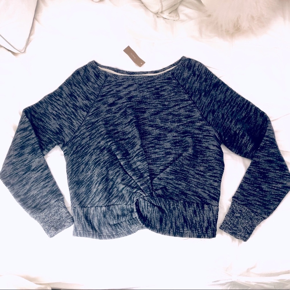 NWT J. Crew knotted crop sweater